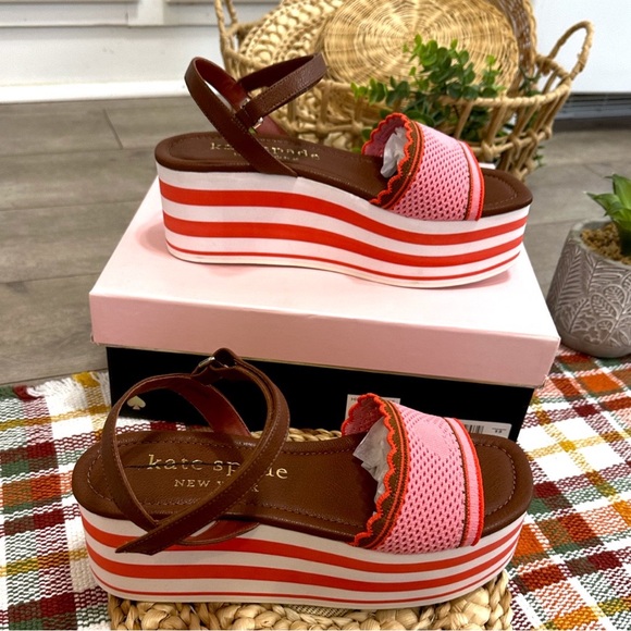 New Kate Spade Women’s Vintage Style High Rise Wedges Size 9 with Box - Picture 6 of 16